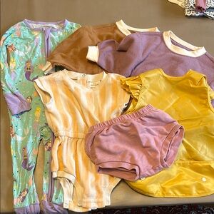 Yellow and Purple Kids Pajama Set